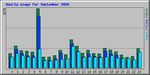 Hourly usage for September 2026